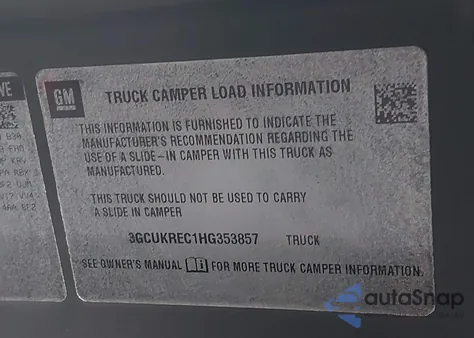 2017 Chevrolet Silverado 1500 2Lt z USA, uszkodzony, nr VIN 3GCUKREC1HG353857